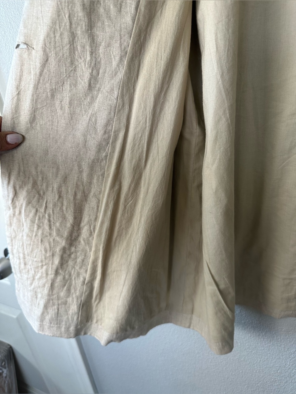 LAUDE the Label Relaxed Oversized 100% Linen Blazer Size Large - Picture 6 of 11